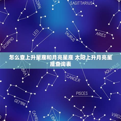 上升星座怎麼看|精準上升星座、月亮星座、太阳星座查詢器